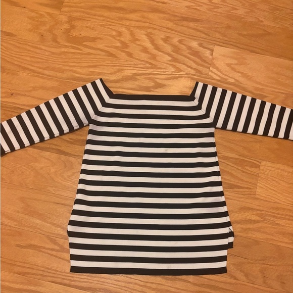 Zara Knit Off Shoulder Top 77302 Black & White Stripes - Picture 6 of 7